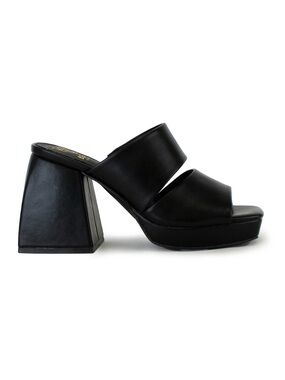 6.5 9 10 11 Women’s Black Platform Mule Heels